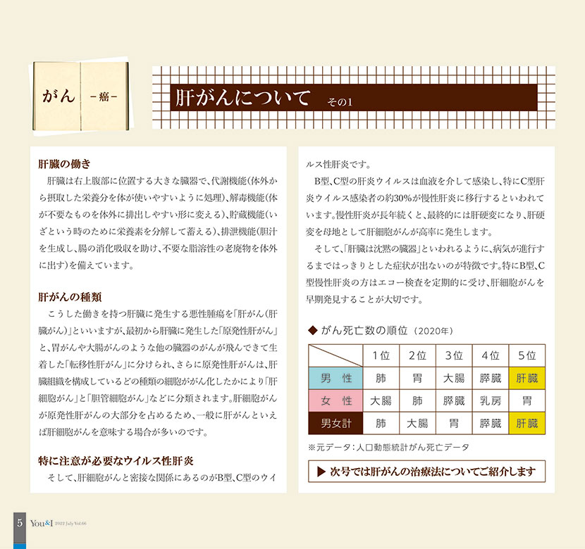広報誌「You&I」｜病院のご案内｜友愛記念病院 地域がん診療連携